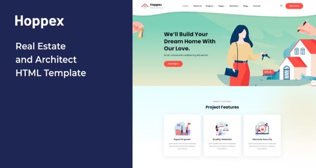 Hoppex – Real Estate and Architect HTML Template