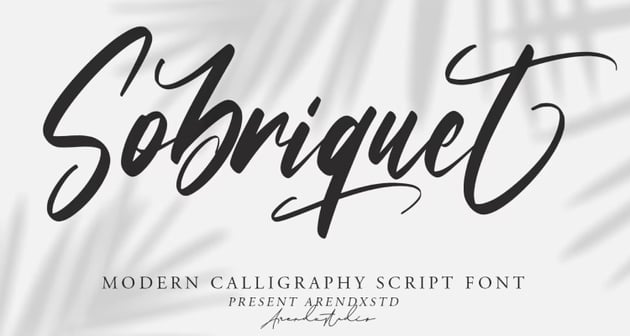 Sobriquet - Cursive Cricut Font