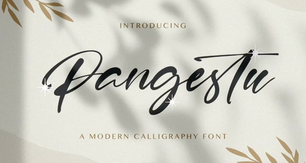 Pangestu - Cursive Cricut Font
