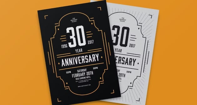 Anniversary Flyer Template PSD