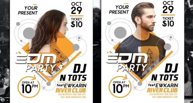 EDM Party Flyer Design Template