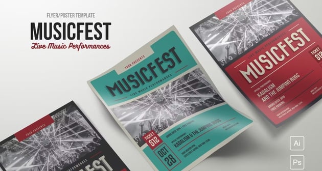 MusicFest Template for Flyer Design