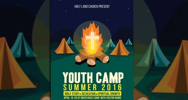Youth Camp Template for Flyer Design