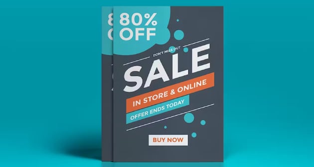 Flat Design Sale Flyer Template PSD