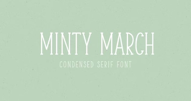 Minty March Condensed Serif Font