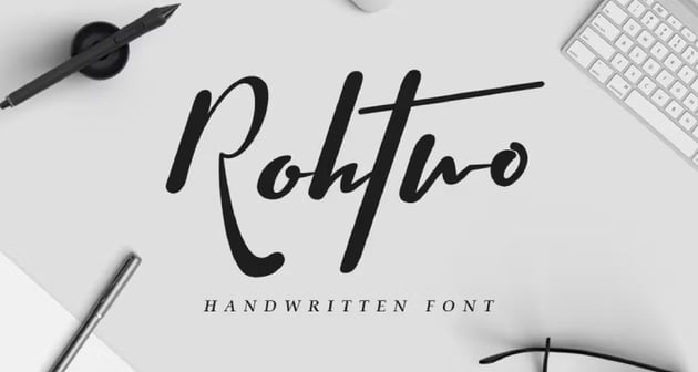 Rohtwo Bold Signature Script Font