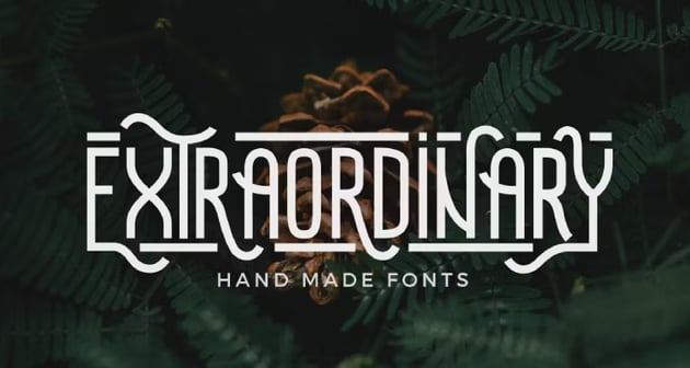 Extraordinary: Handmade Font
