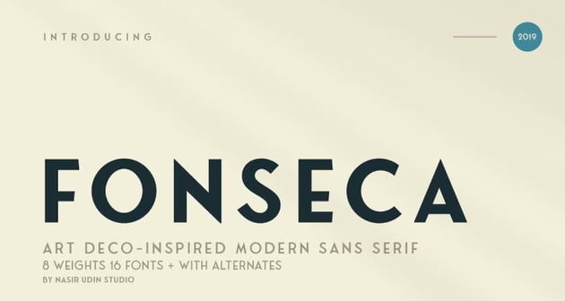 Fonseca | Art Deco Font Family Pack 