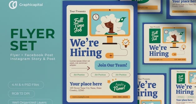 We Are Hiring Modern Flyer