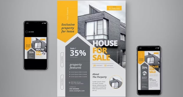 Modern Real Estate Flyer Set 