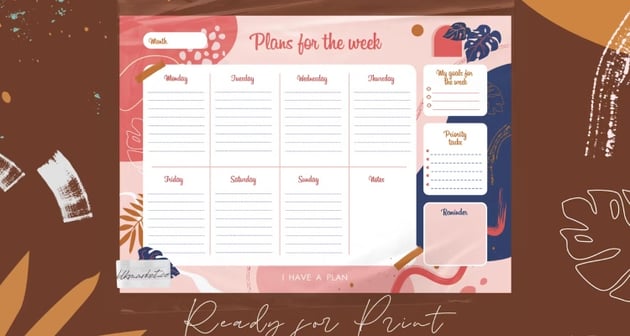 Modernistic Weekly Planner