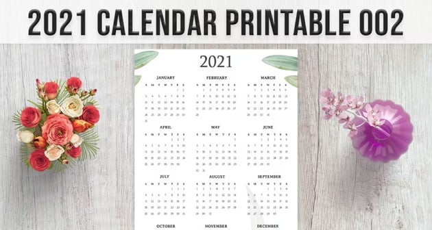 12 Month Calendar Template 