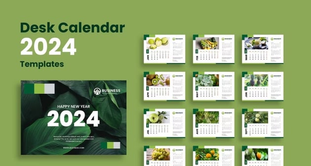 Desk Calendar Template that's Editable