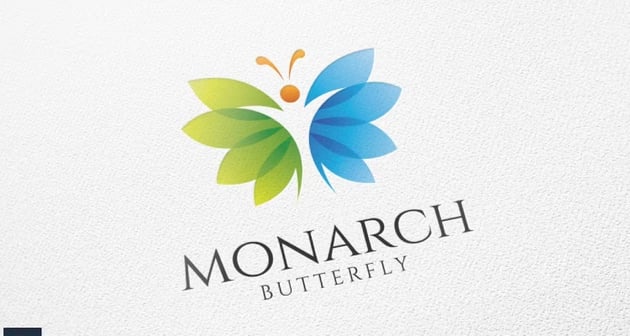 Butterfly and Flower Logo