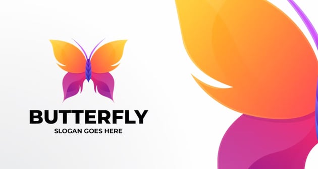 Colorful Butterfly Logo