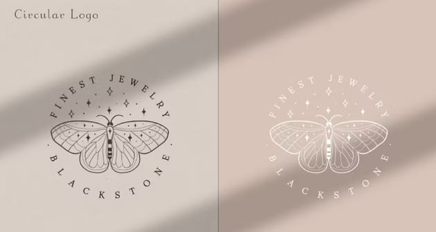 White and Black Butterfly Logo Designs