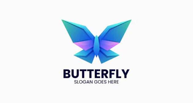 Butterfly Gradient Colorful Logo