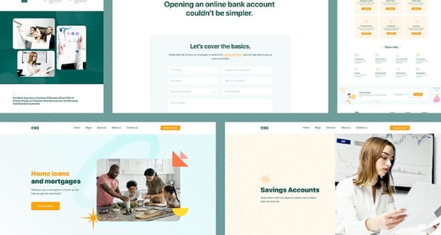 Exo Banking Website UI Template