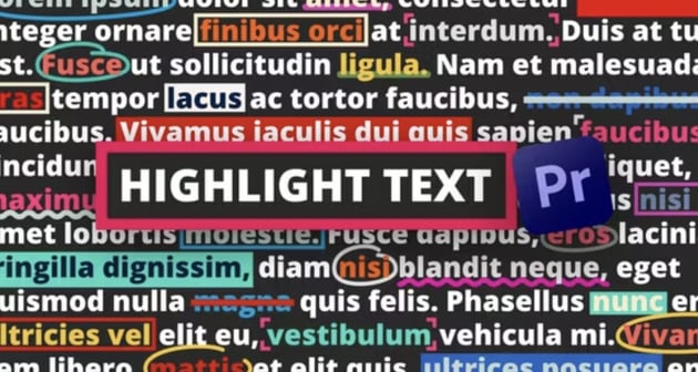 Highlight Text | Premiere Pro