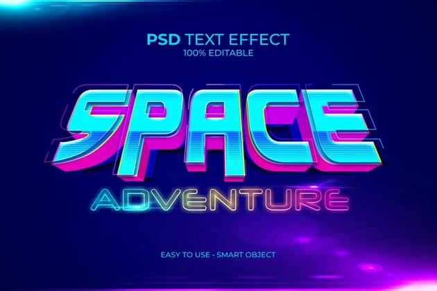Space Adventure Text Effect