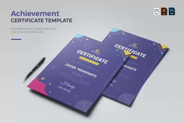 modern certificate design