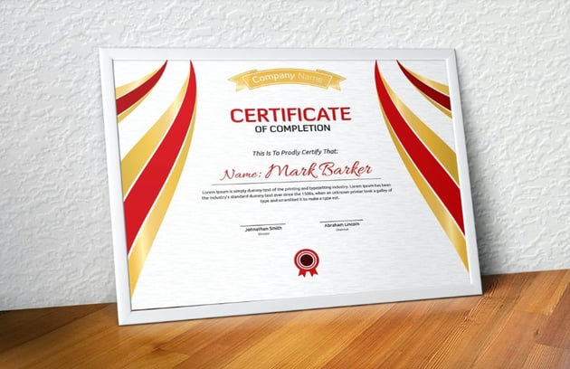 Certificate modern design