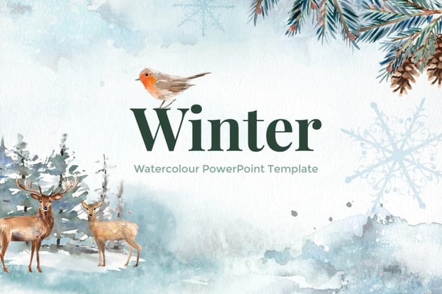 Winter Watercolour PowerPoint Template