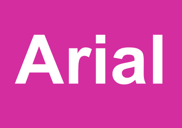arial font