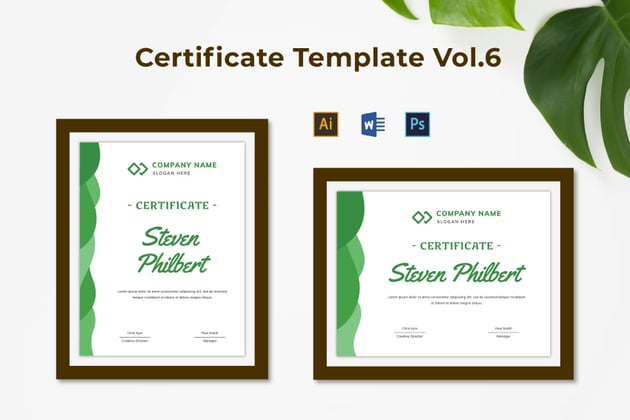 Modern & Fresh Certificate Templates for Google Docs