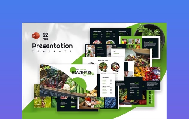 Auth Organic Food PowerPoint Presentation Template