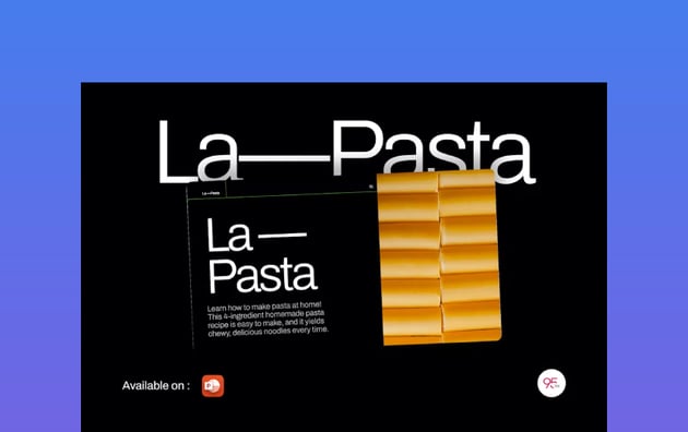 La Pasta Minimalist Food Talking Powerpoint