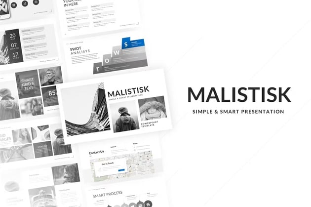 Malistisk PowerPoint Presentation Template