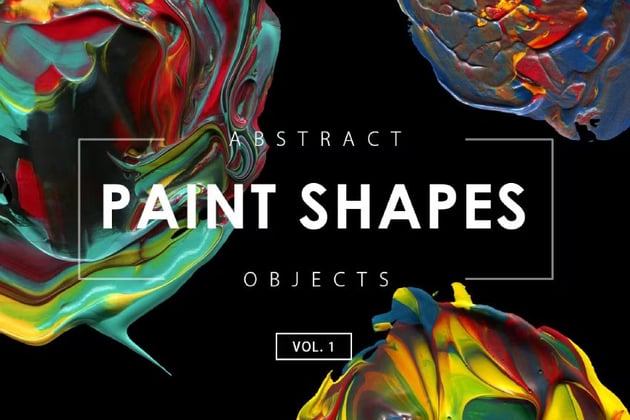 Abstract Acrylic Paint Shapes