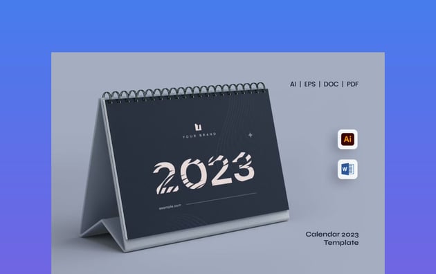 Tropo - 2023 Calendar Word Template