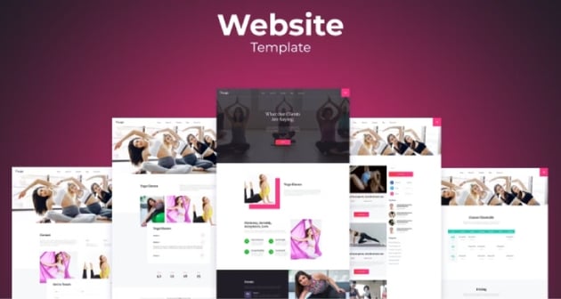 Yoga Adobe XD Website Templates