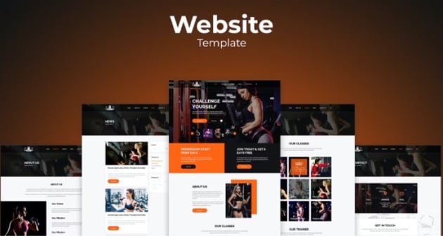 Fitness Gym Adobe XD Website Template