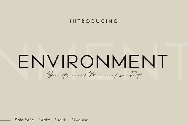 Environment Sans Serif Fonts like Montserrat