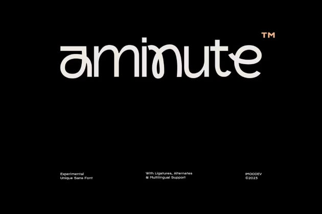 Aminute - Experimental Unique Sans Font