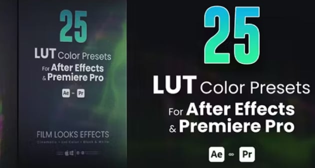 25 LUTs pack for After Effects and Premiere Pro