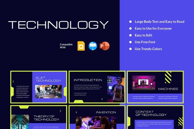 Technological multimedia powerpoint template