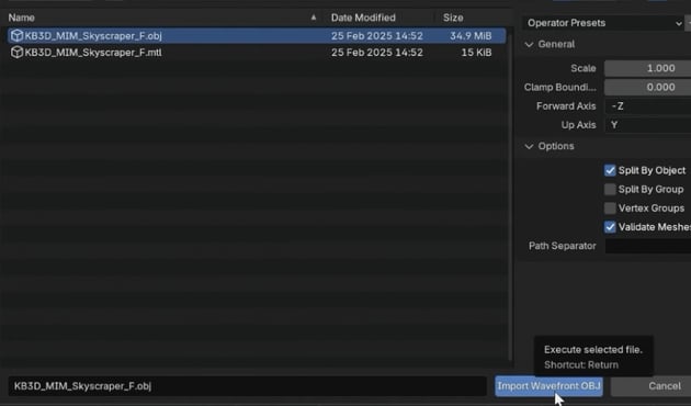 importing kitbash assets
