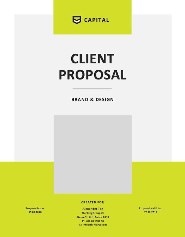 Consulting Proposal Template - Cover Page