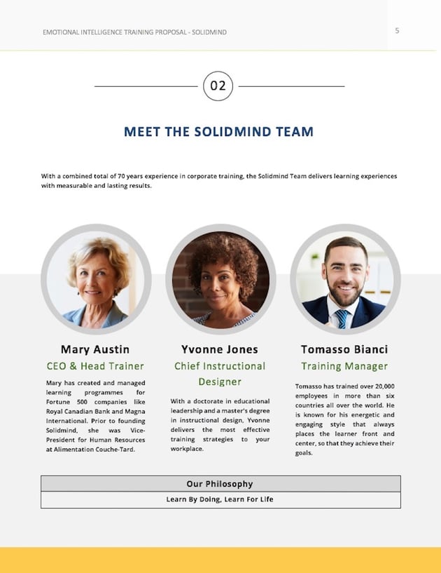 Consulting Proposal Template - Team Page Customized