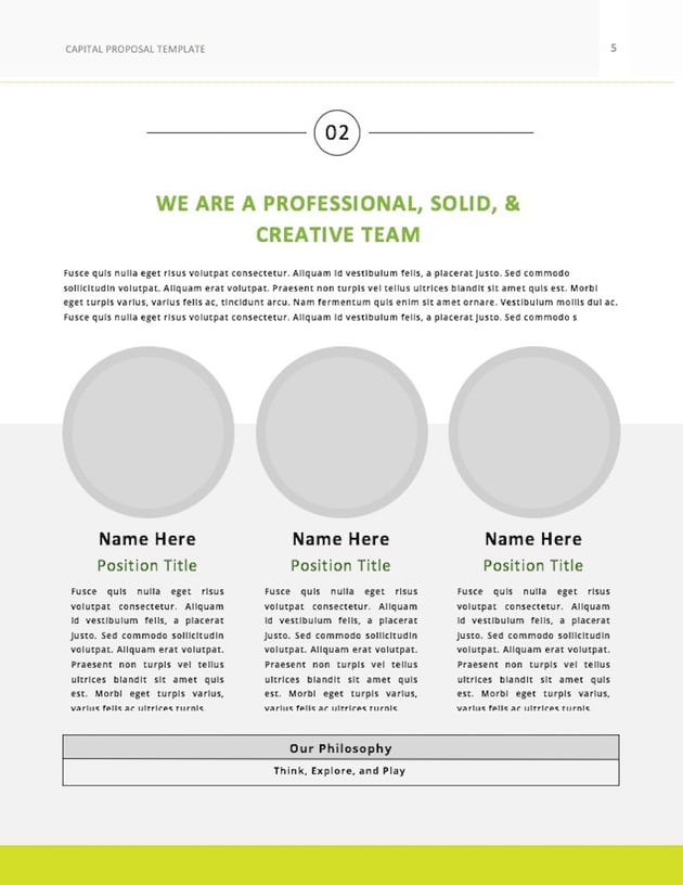 Consulting Proposal Template - Team Page