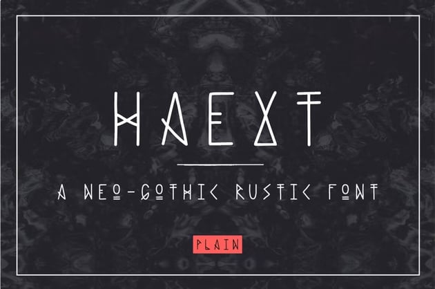 Heaxt Plain is a modern mall goth font.