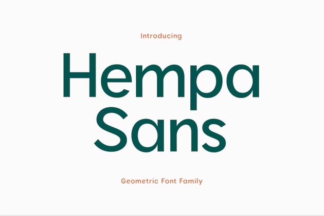 Hempa sans geometric font is a mix between modern and geometric.
