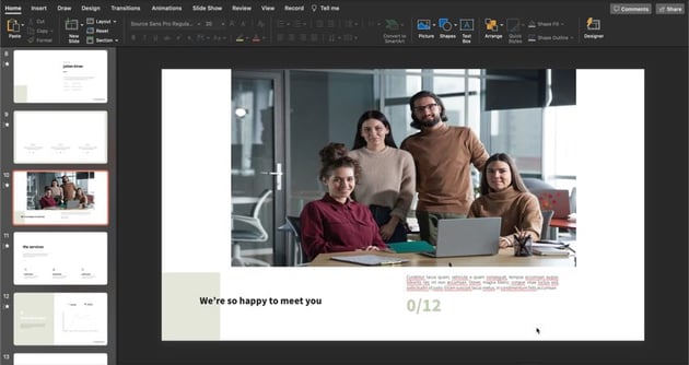 Start your PowerPoint presentation with a strong introduction. Stock photo from Envato Elements.