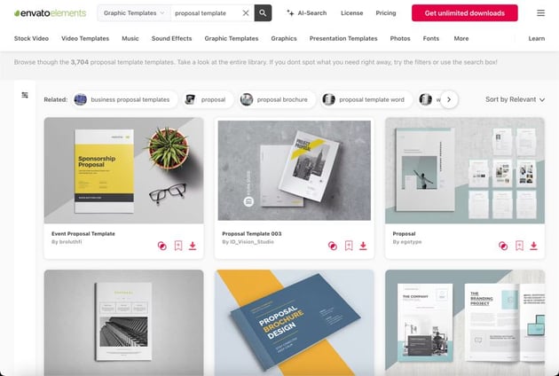 You'll find hundreds of easy-to-use premium business proposal ideas templates on Envato Elements.