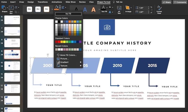 Customize the infographics