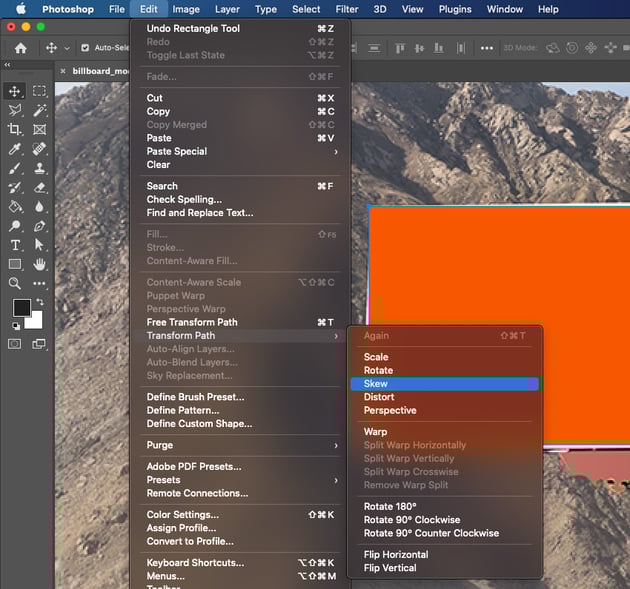 Billboard Mockup Template Skew